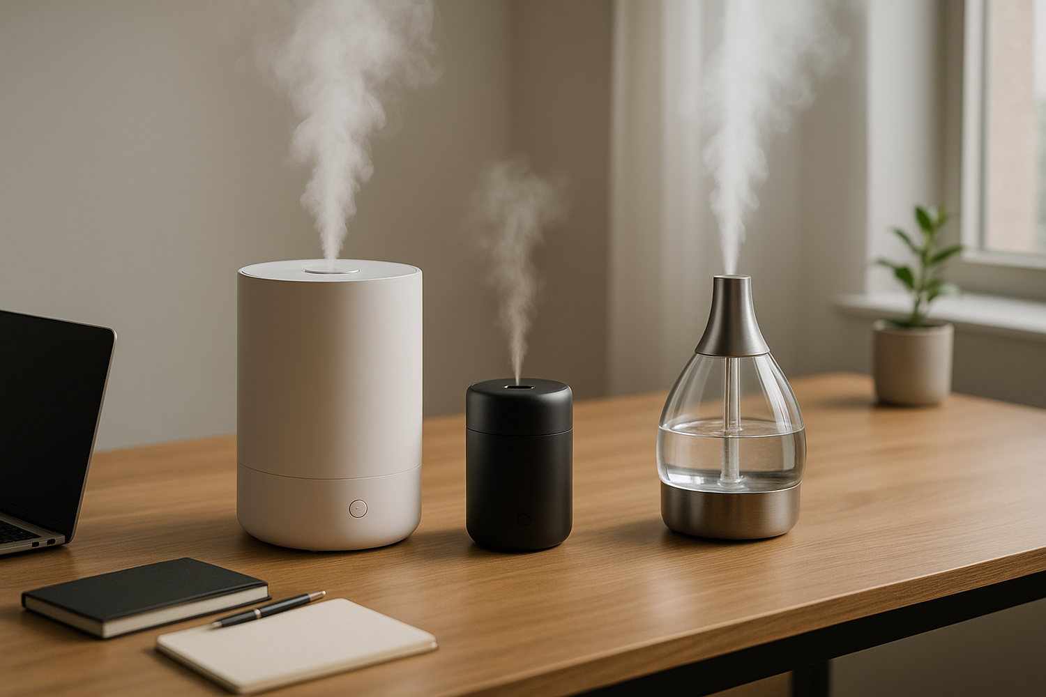 Humidifiers on desk